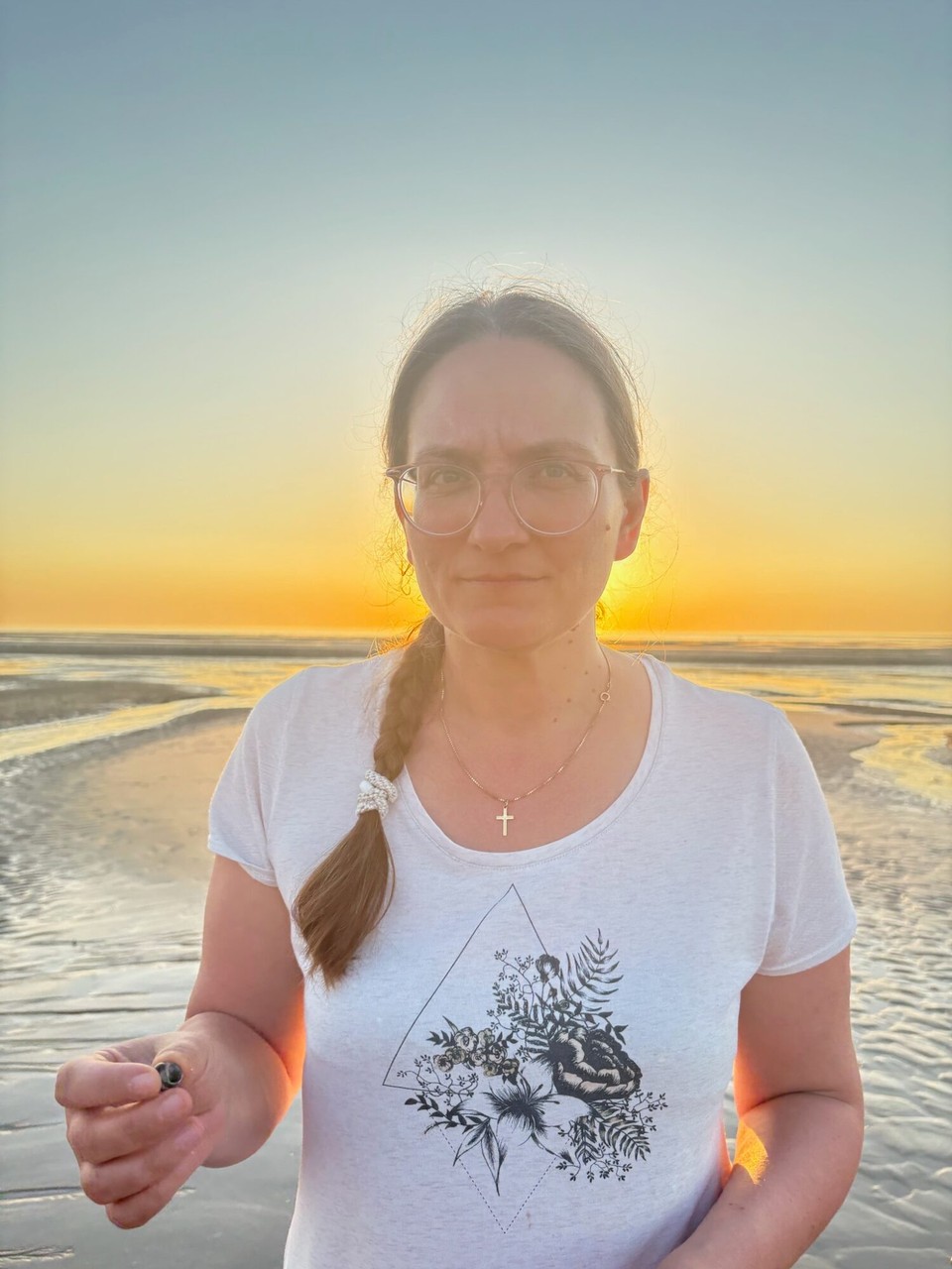 Frankreich - Cayeux-sur-Mer - Dafür ein atemberaubender Anblick, so ein Sonnenuntergang am Meer