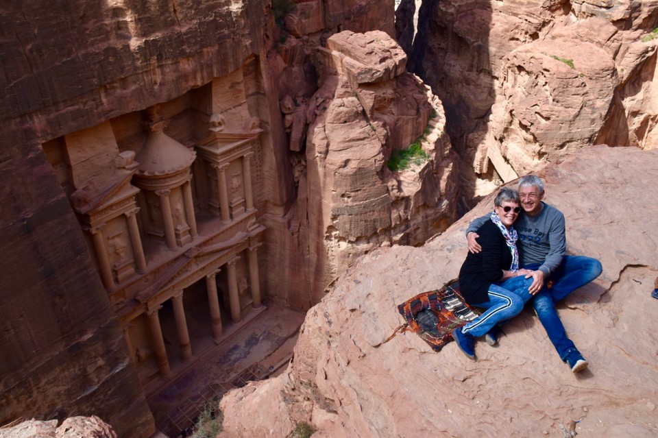 Jordanien - Wadi Musa - Erstmal ein Päuschen vor dieser wunderschönen Kulisse.
