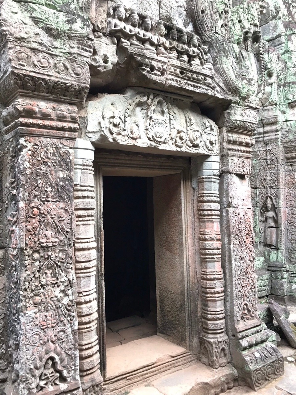 Cambodia - Siem Reap - Ornate doorway near the King’s chamber at Preah Khan