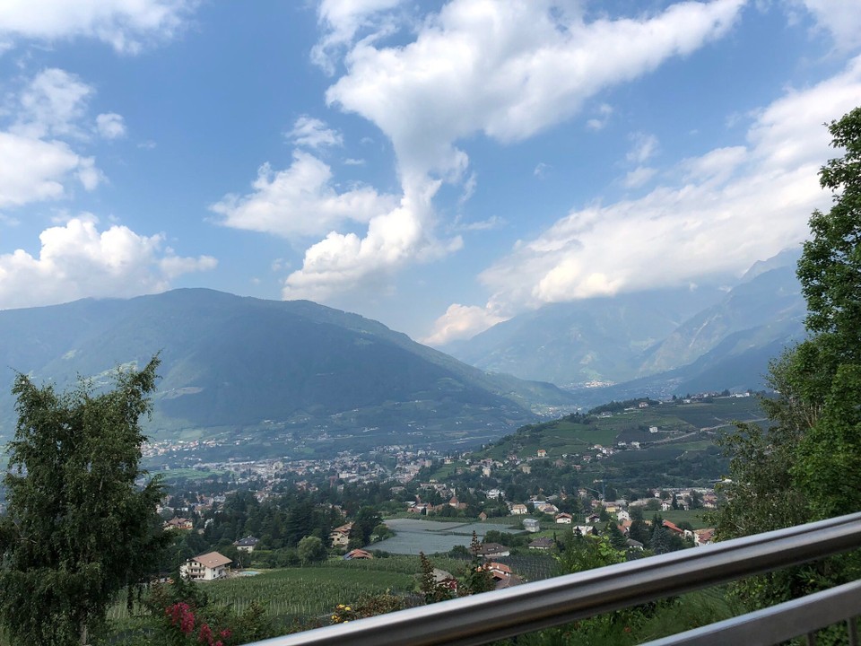 Italien - Schenna - Ausblick vom Balkon unserer Ferienwohnung in Schenna