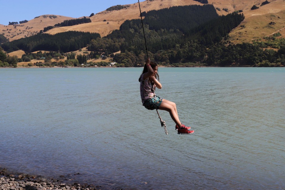 Neuseeland - Akaroa - Spielpause am Wasser!