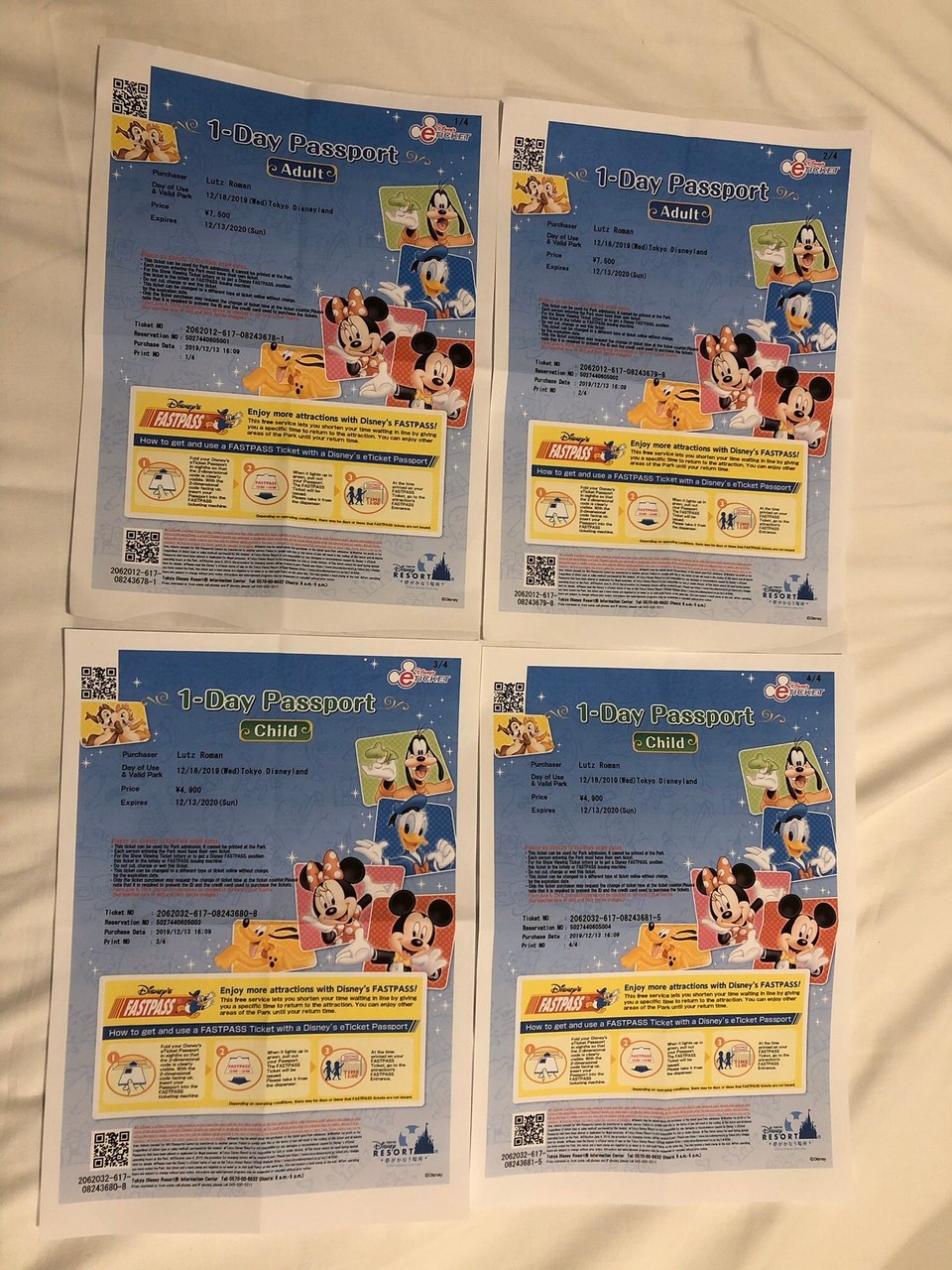 Japan - Urayasu-Shi - Unsere Tickets