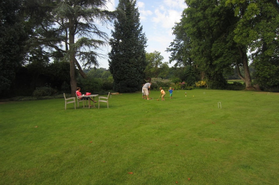 Vereinigtes Königreich - Exmoor-Nationalpark - Playing croquet  (krocket)