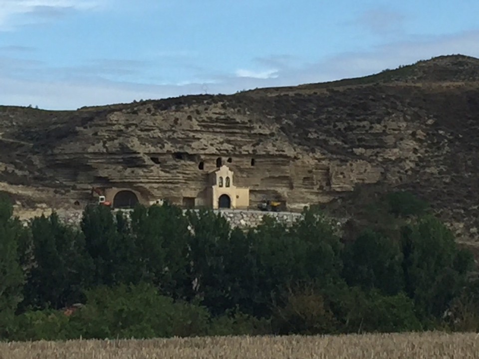 Spain - San Juan de Ortega - Tosantos, Camino del Meson
12th century Ermita de Nuestra Senora de Pena
Church dug out if the mountain. 