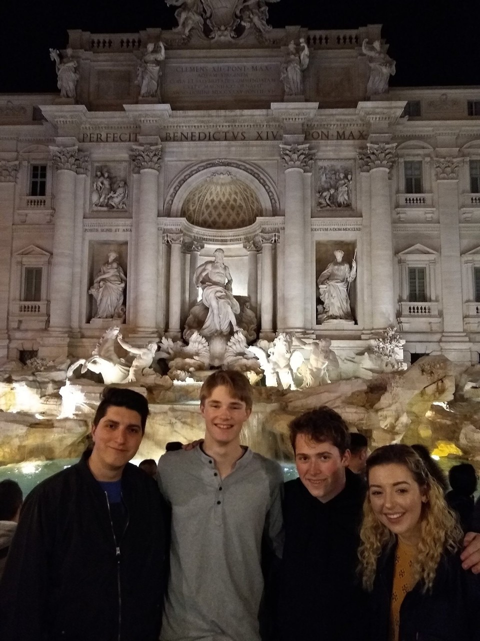 Italy - Rome - Group at Trevi Fountain.