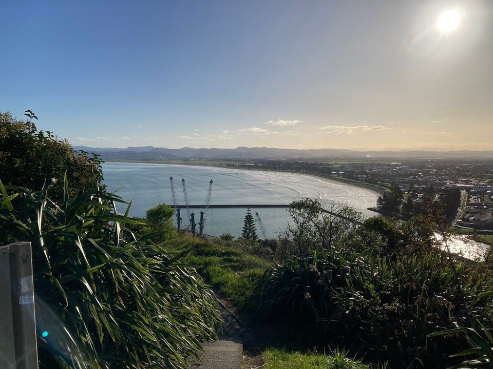 Neuseeland - Gisborne - Blick auf den Strand an dem wir heute die Wellen gerockt haben 😎