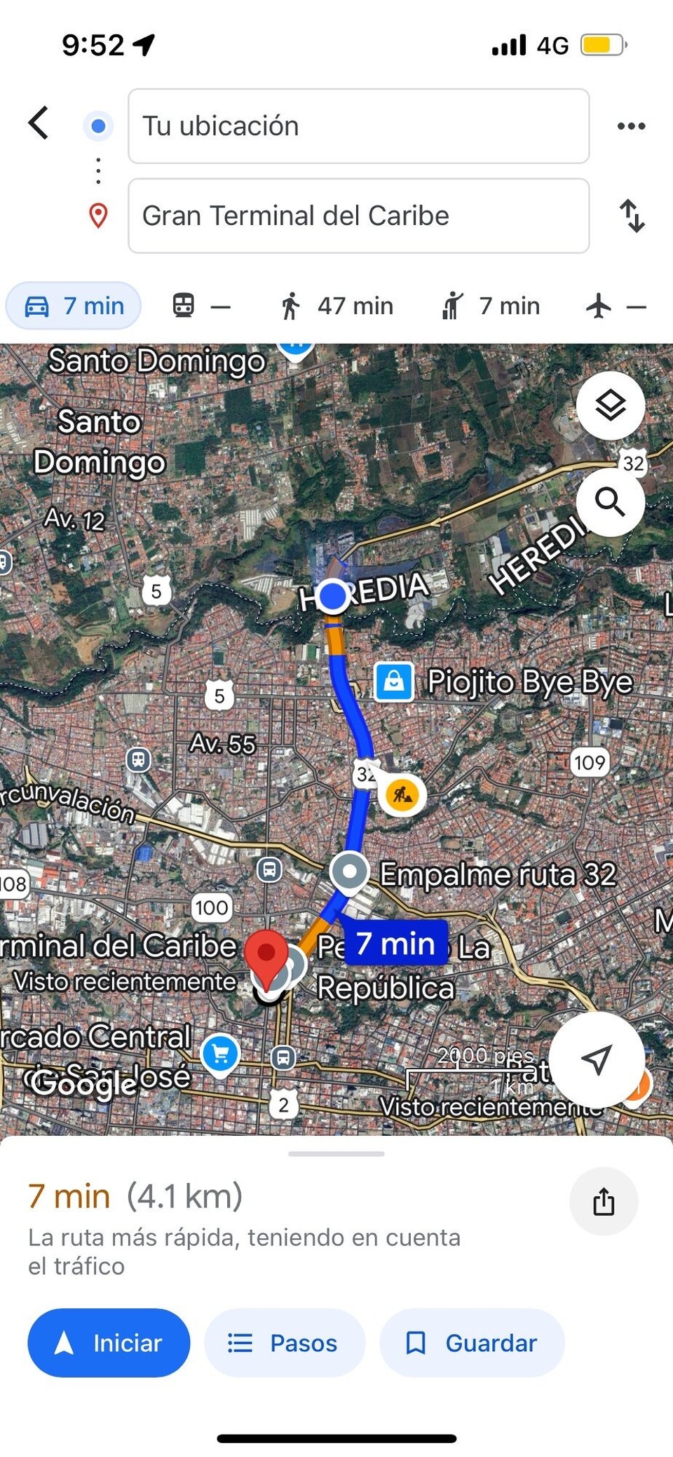 Costa Rica - Matina - Woni denn am Fritig los bin für an Strand het‘s ganz schüch Stau gha. Für de Weg sött mer lut Google Maps 7min bruche, mer sind am 9i los gfahre und hend demfall fast e Stund brucht nur für die Strecki