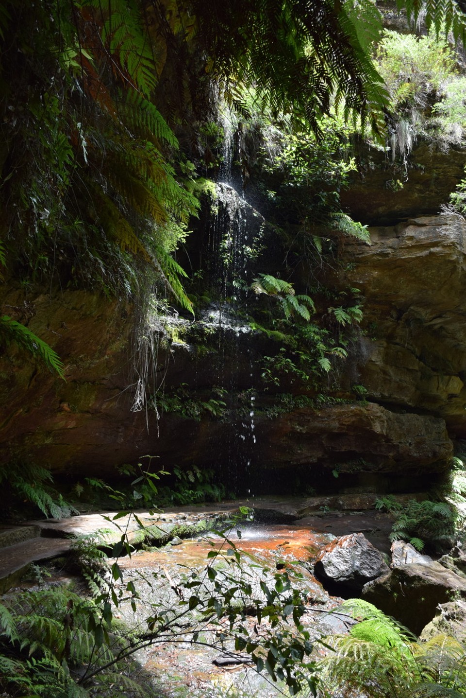 Australien - Blackheath - Ein Wasserfall mitten auf dem Weg