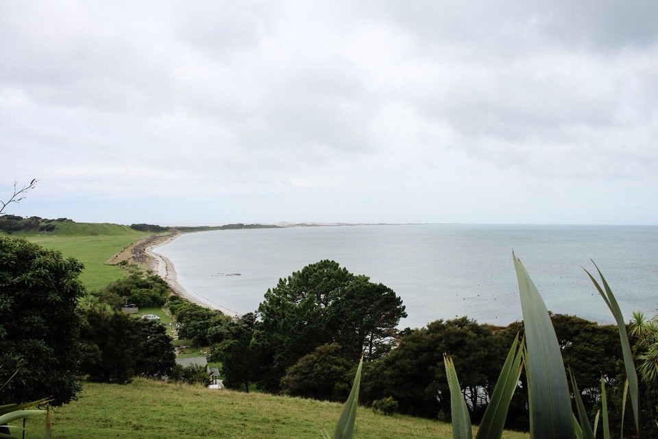 Neuseeland - Farewell Spit - Blick auf Farewell Spit aus dem Café 