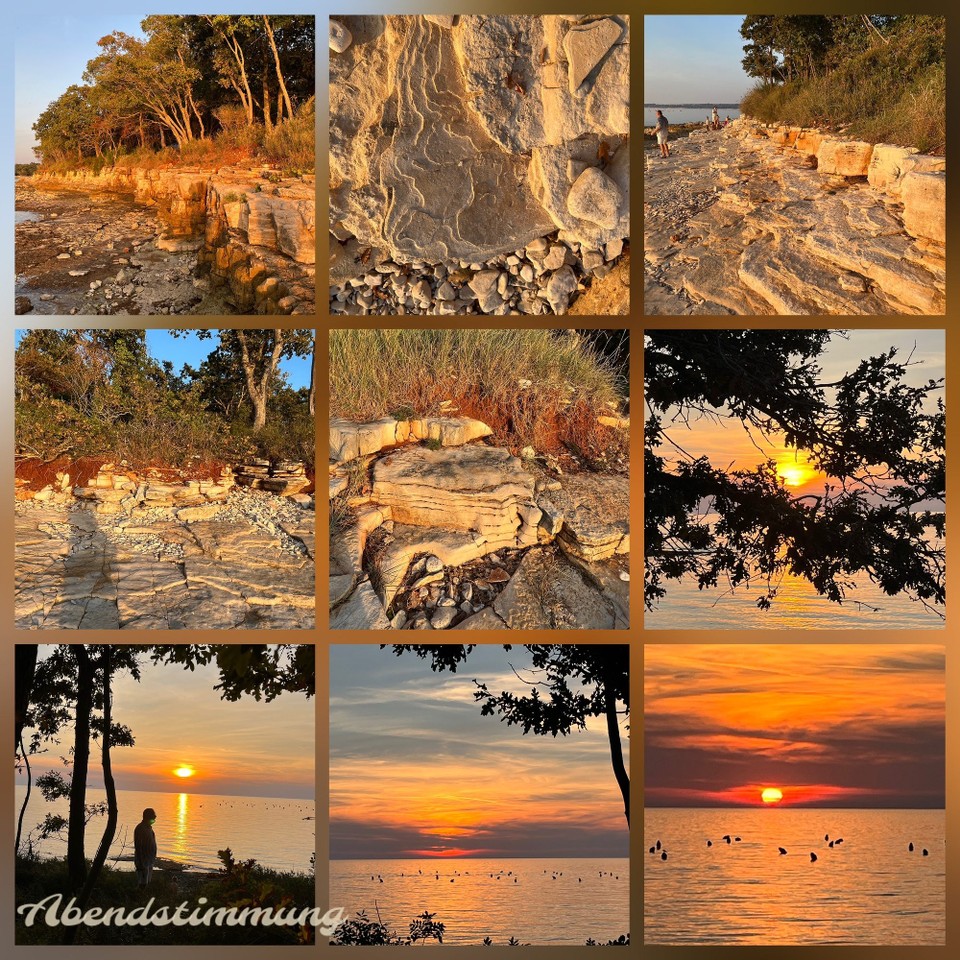 Kroatien - Poreč - Sonnenuntergang Strand Bereich Porec