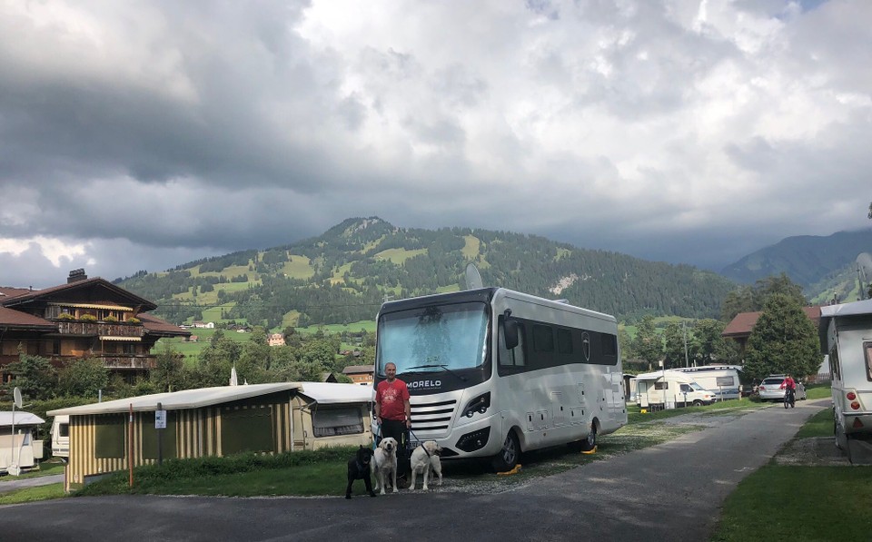 Schweiz - Gstaad - Auf dem Campingplatz in Saaneb.