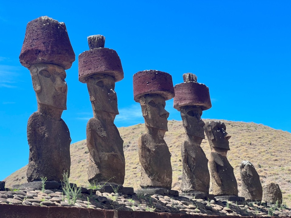 Chile - Easter Island - Anakena beach Moai 
