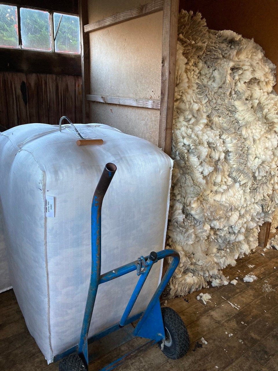 Neuseeland - Ward - Wolle fertig verpresst und abholbereit, ca. 180kg pro Ballen/ Sack