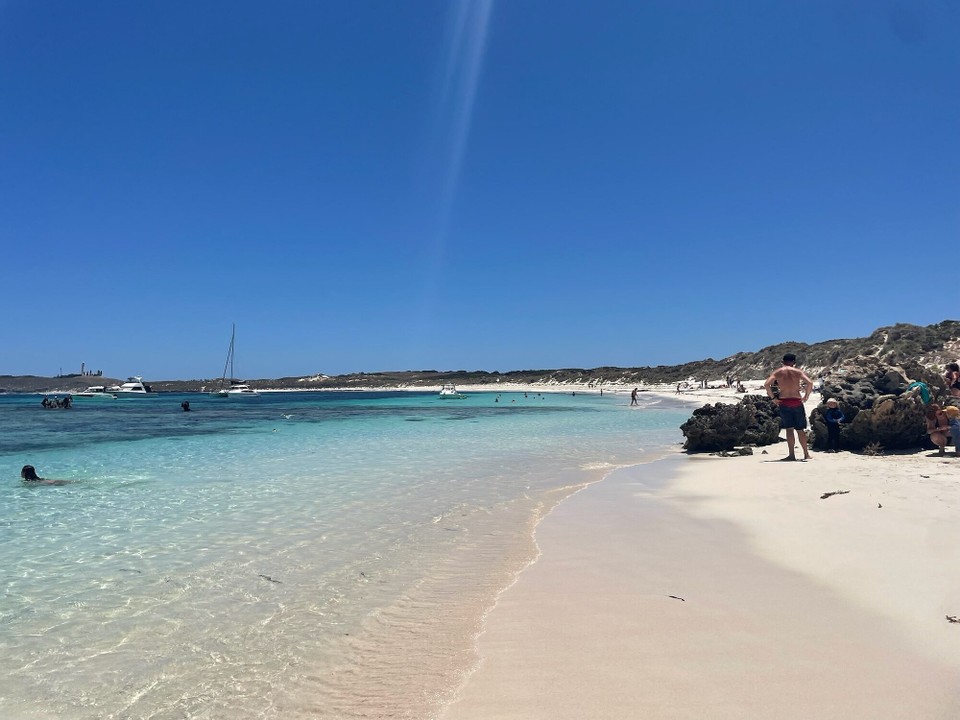 Australien - Rottnest - Und an diesem Strand auch einen kleinen Badestopp gemacht.