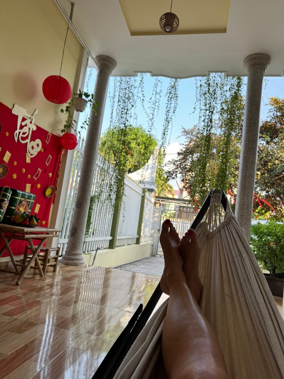 Vietnam - Ben Tre - Relaxing after a hard day on the MK!