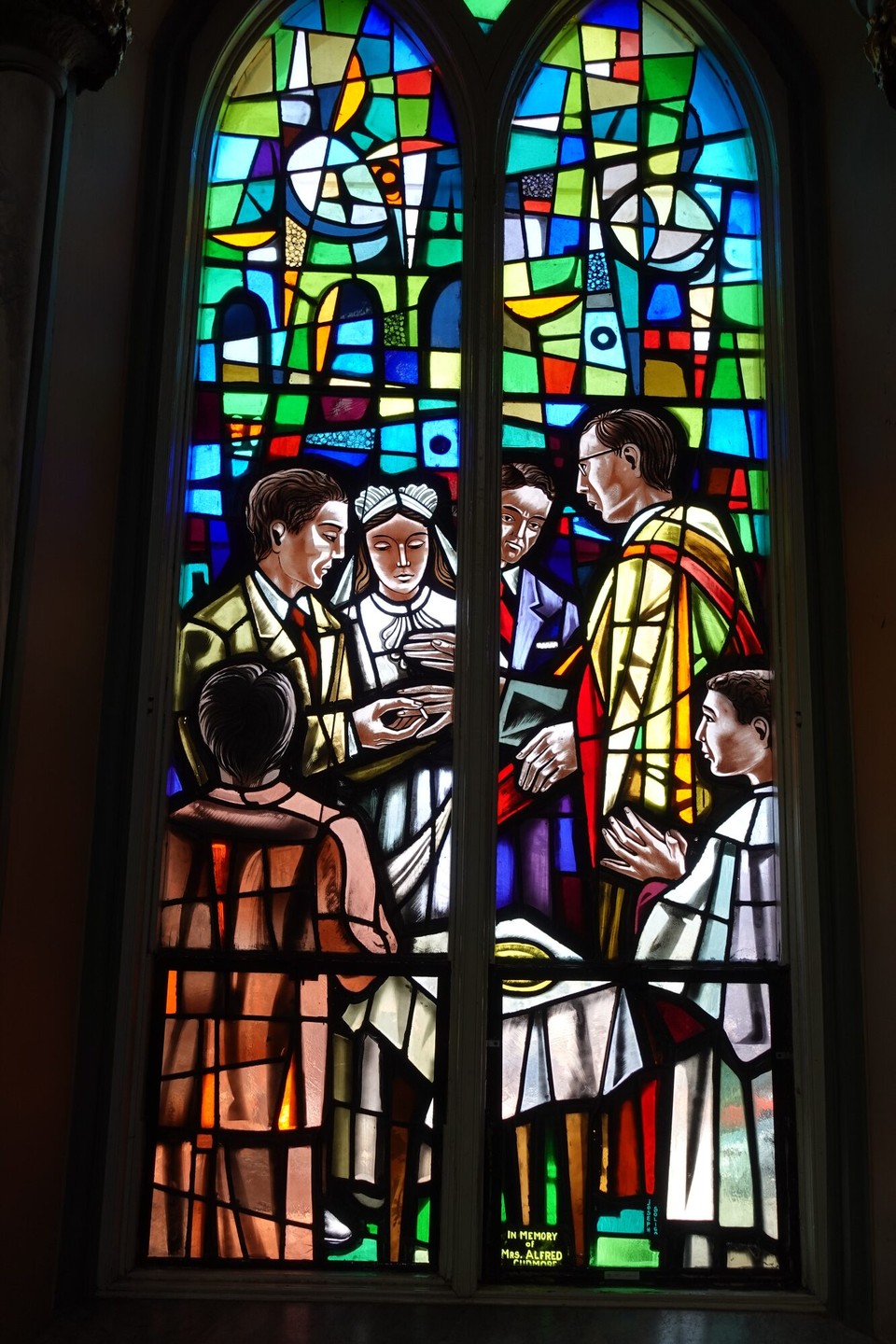 Kanada - Charlottetown - Basilica eng Fenster vun de Sakramenter