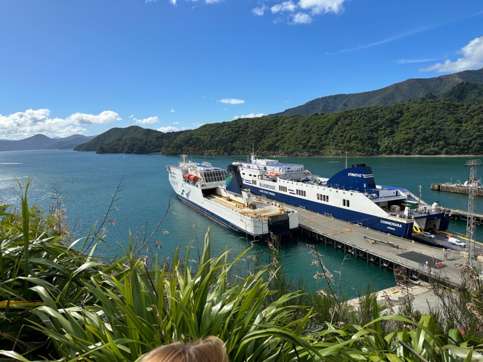 Neuseeland - Christchurch - Da haben wir beste Sicht auf die Ankunft der Fähren aus Wellington in Picton