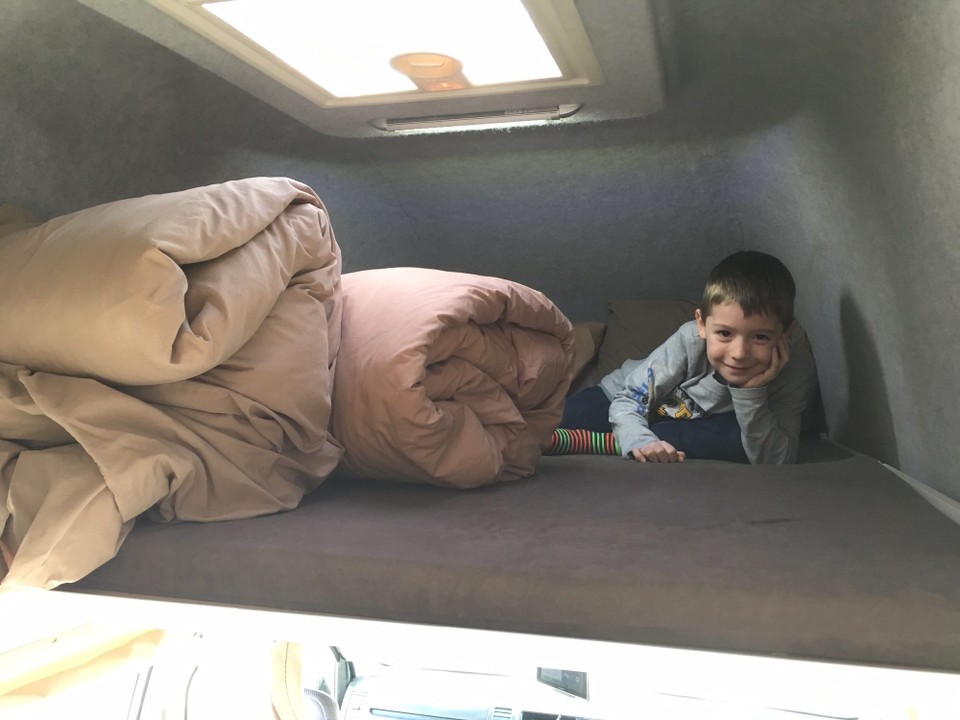 Neuseeland - Christchurch - Oben schlafen Nicolas und Lara.