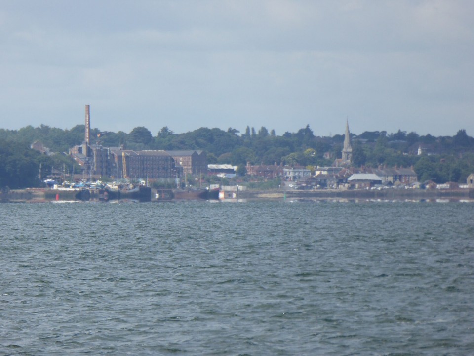 United Kingdom - Woodbridge - Mistley Quay in the distance. Since 2008 an ugly high fence has meant it’s not possible to berth alongside the quay,or fish or crab from it. A local group are still campaigning to Free the Quay. 