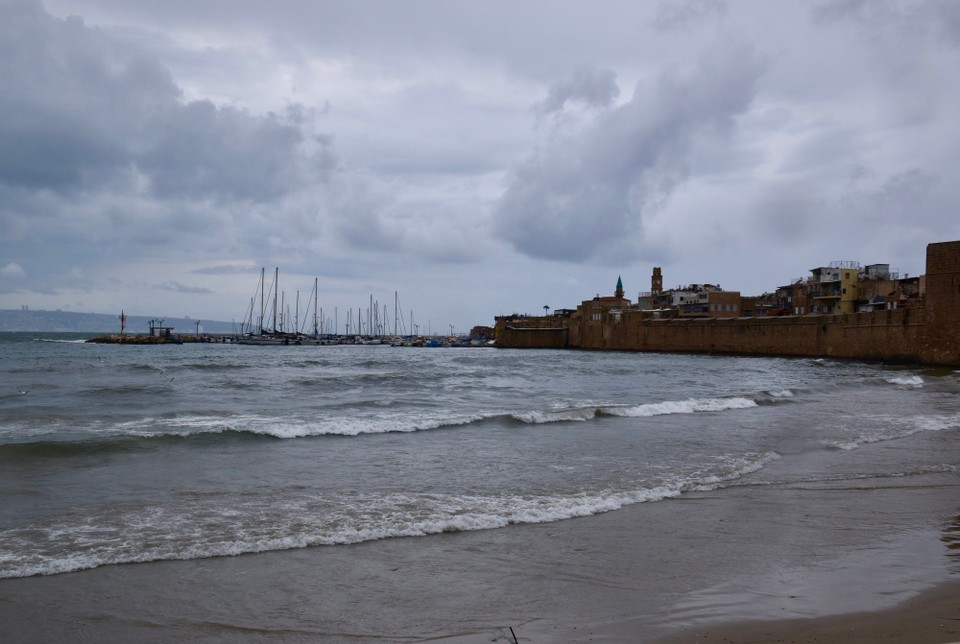 Israel - Haifa - Ankunft am Mittelmeer in Akko.