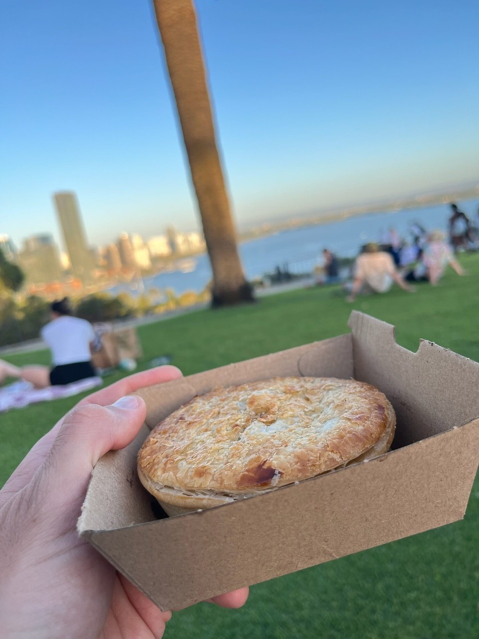 Australien - Kings Park - Es gab einen kleinen Snack. Pie für Bastian…