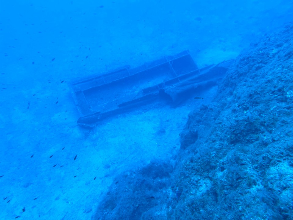 Italien - Capoliveri - Das Wrack auf etwa 35m
