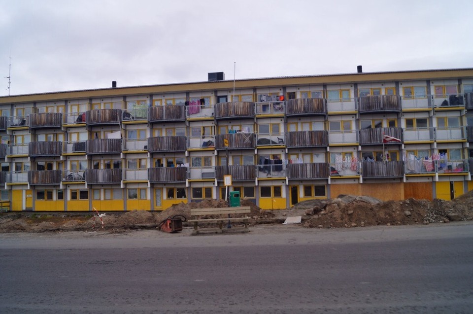 Grönland -  - Ghetto der Inuits, billig Wohnen gibts Überall.
