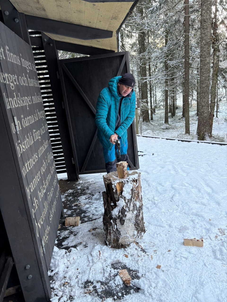 Schweden - Bjästa - Erst mal Holz hacken…