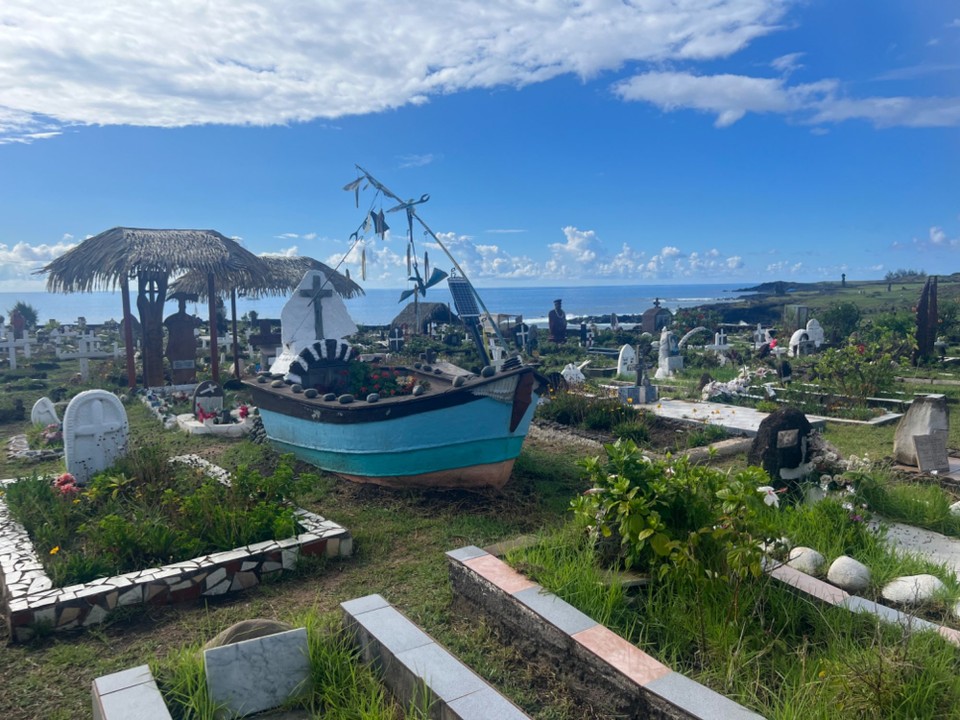 Chile - Easter Island - I loves a graveyard. The one in Hanga Roa was magnificent and full of so many beautiful remembrances of loved ones