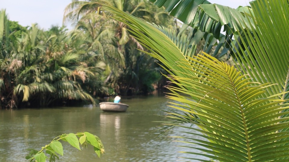 Vietnam - Hội An - Kleine Runde Boote welche gern zum Muschelsuchen eingesetzt werden...