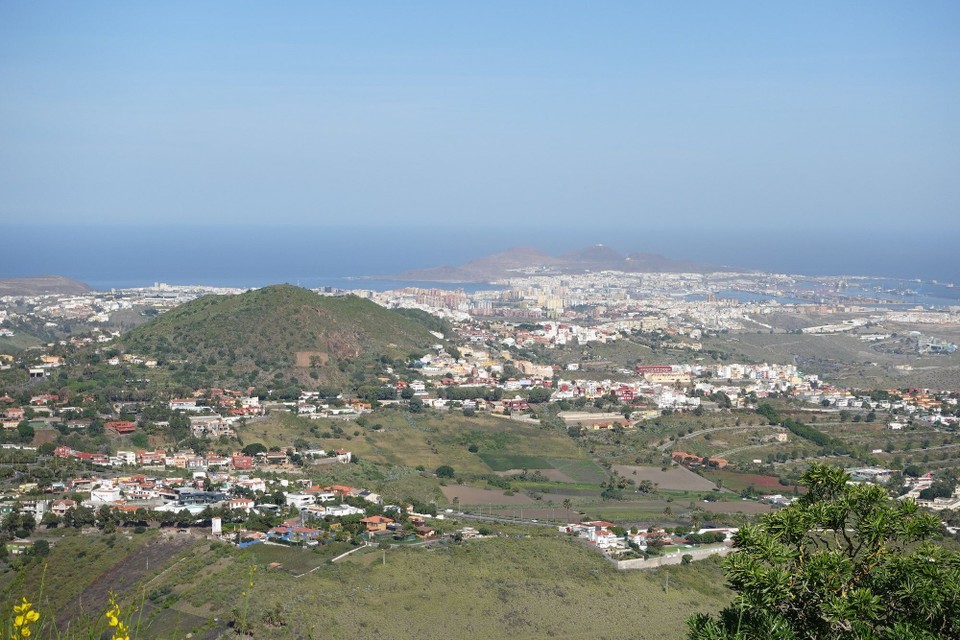 Spanien - Las Palmas de Gran Canaria - Vue op Las  Palmas vum Pico de Bandama