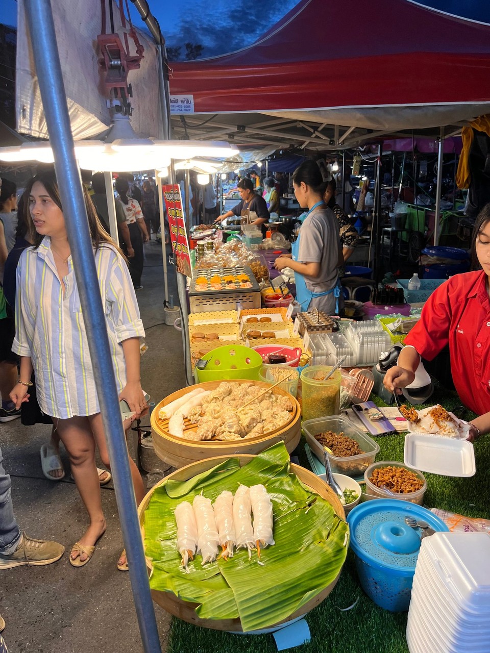 Thailand - Ayutthaya - Gestern Abend waren wir noch zum Abendessen auf dem Nachtmarkt