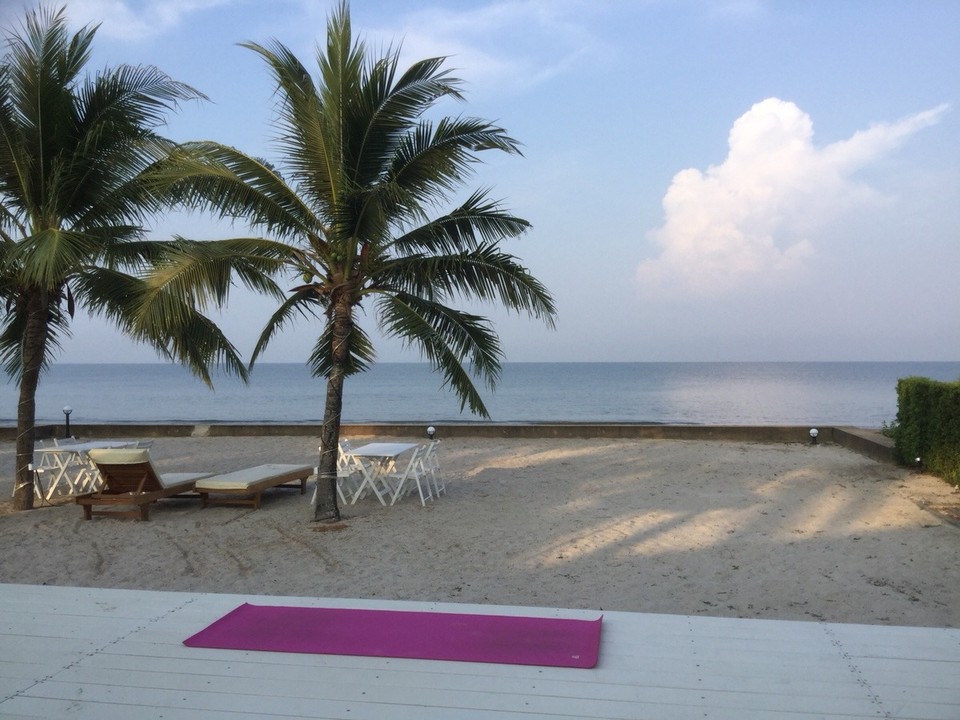Thailand - Amphoe Mueang Krabi - Yoga on the beach, all to myself 
