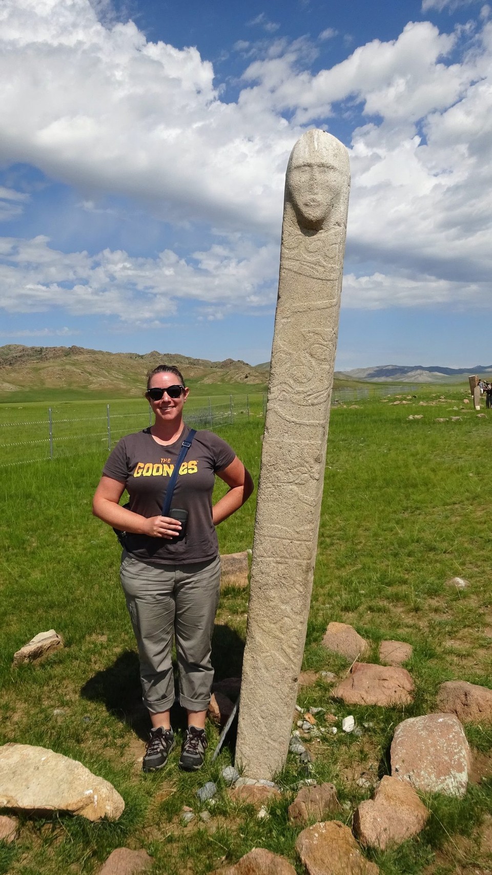 Mongolia - Murun - Me with anthropomorphic deer stone - apparently very rare