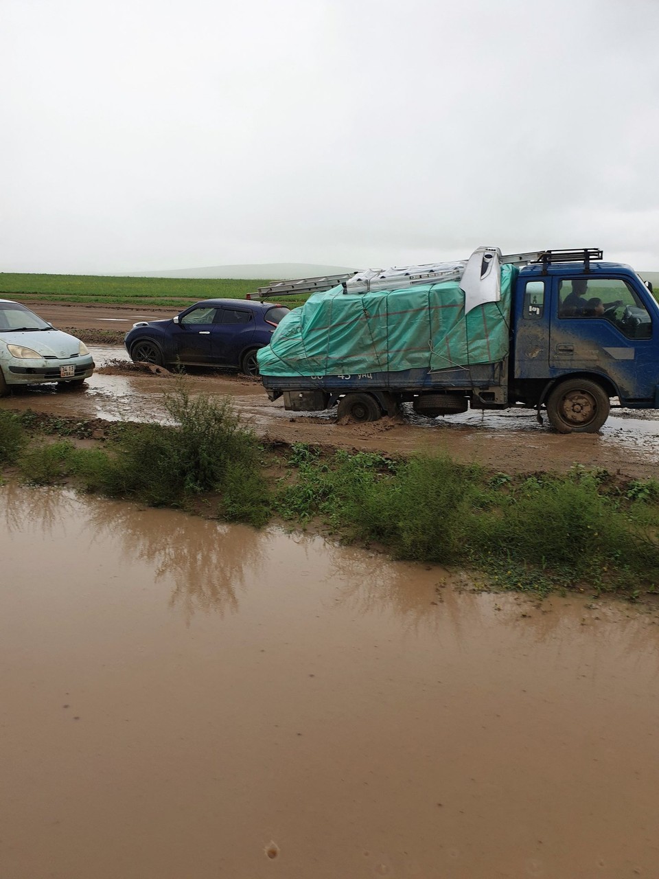 Mongolia - Erdenet - The main highway between UB and Russia!