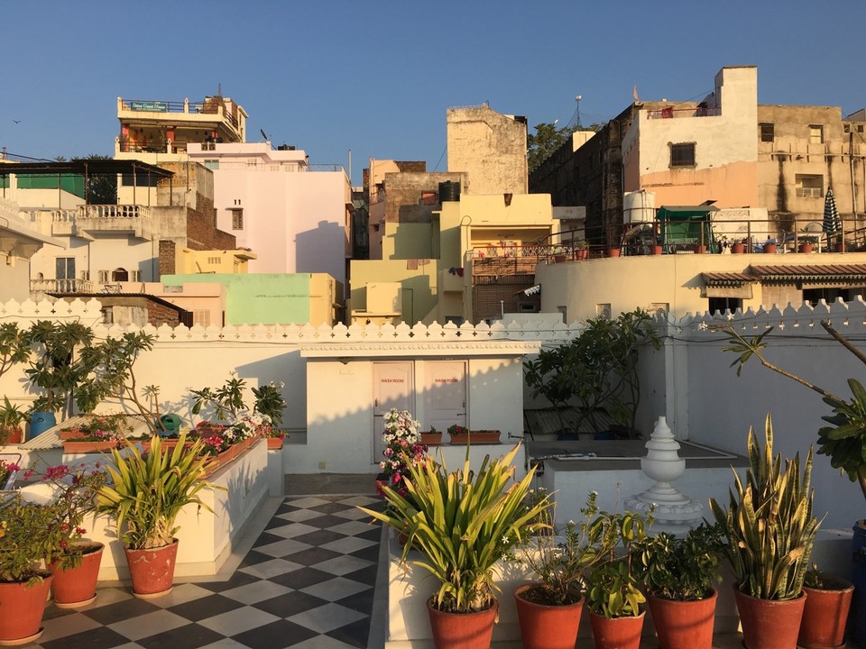 Indien - Udaipur - Rooftop at Jagat Niwas Palace