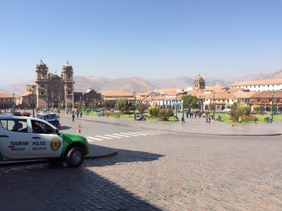 Peru - Cusco - plaza de armas in the fresh morning at 3.400m