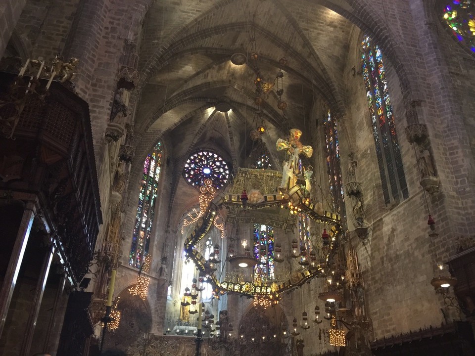  - Spain, Palma de Mallorca - Cathedral of Santa Maria of Palma. Hanging Ornament by Gaudi. 