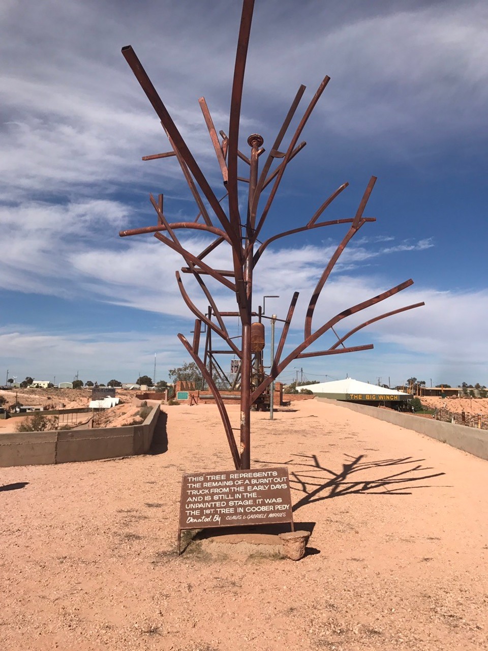 Australia - Coober Pedy - Only tree in CP!