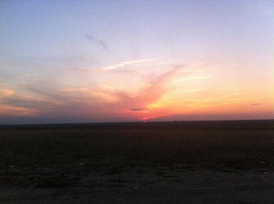 Rumänien - Temeschwar - Sonnenuntergang zwischen Arad und Timisoara