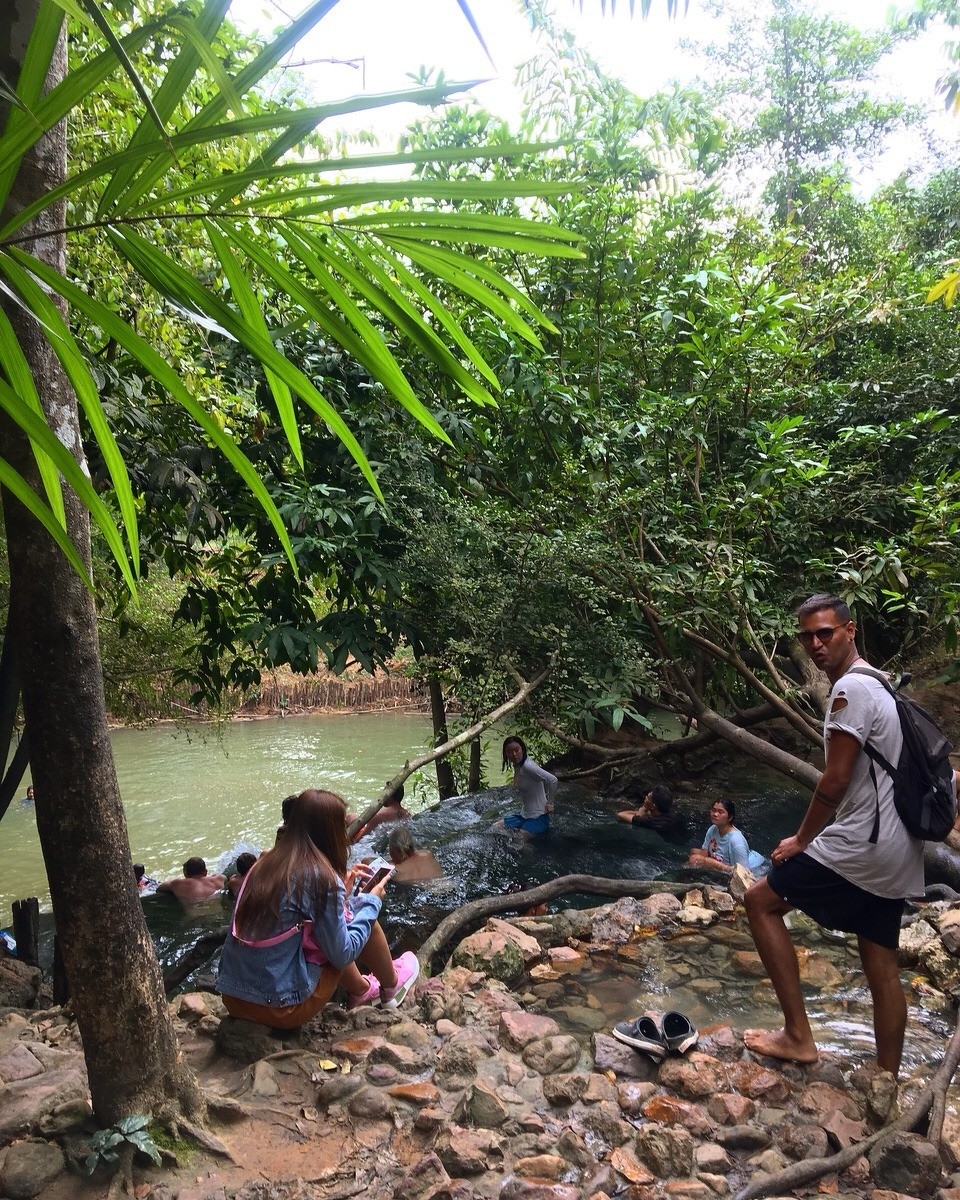 Thailand - Amphoe Khlong Thom - War richtig warmes Wasser, man fühlte sich wie in einem Spa. 😆