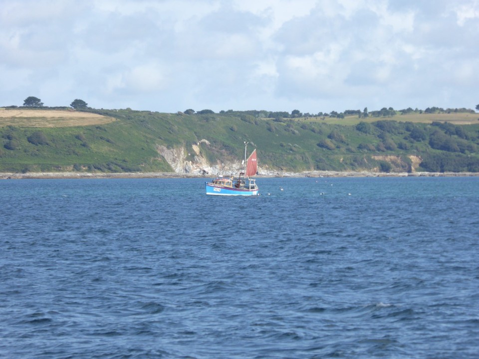 United Kingdom - St Austell - Many of the little fishing boats have mizen sails to keep them to wind.