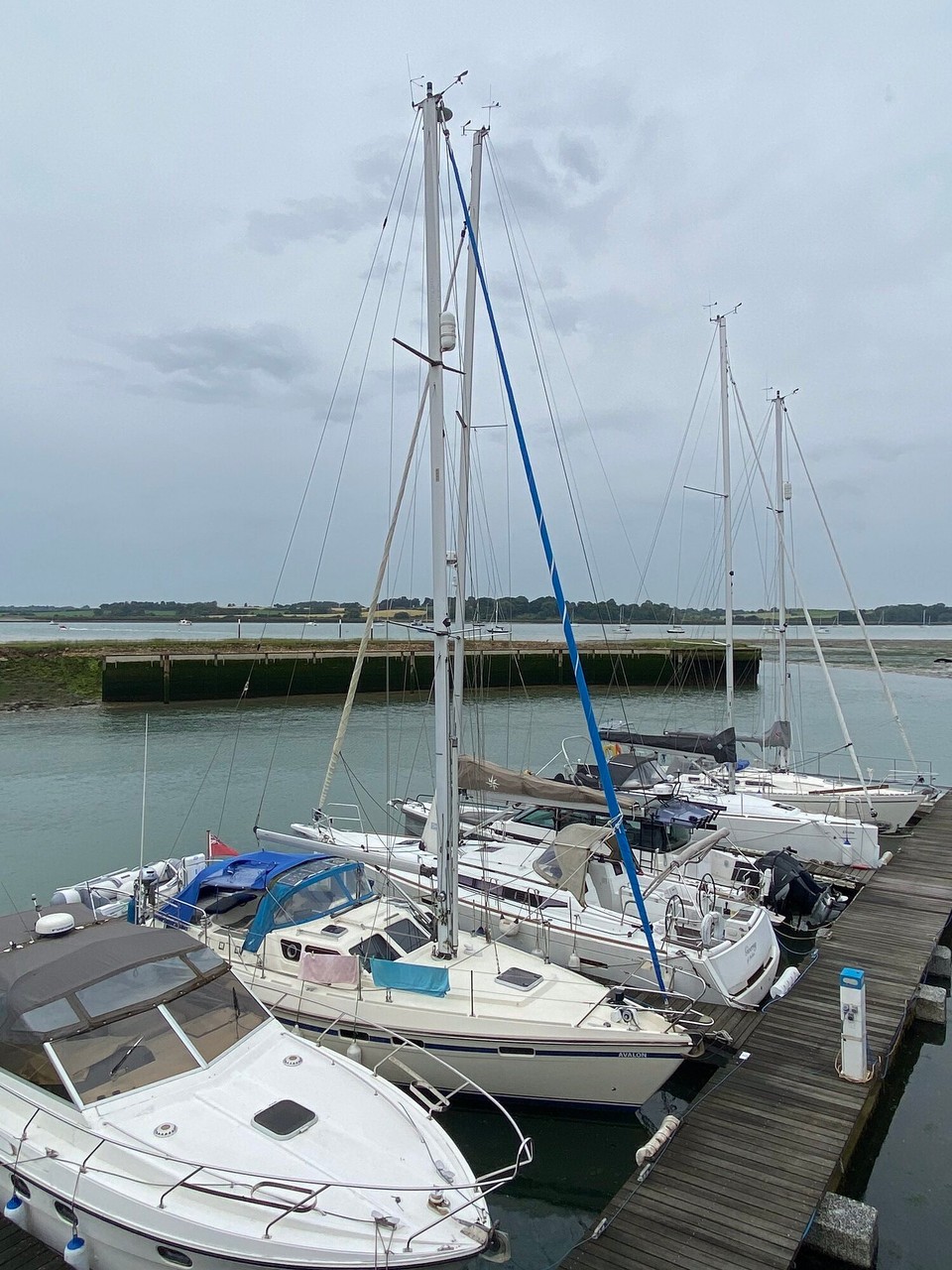 United Kingdom - Ipswich - Very upset, as we have never damaged another boat, we found another berth in a very busy Suffolk Yacht Harbour (Levington Marina). We assumed this berth must belong to a returning yachtsman, so stayed on board, only to discover it was a vacant berth which we could have used in the first place!