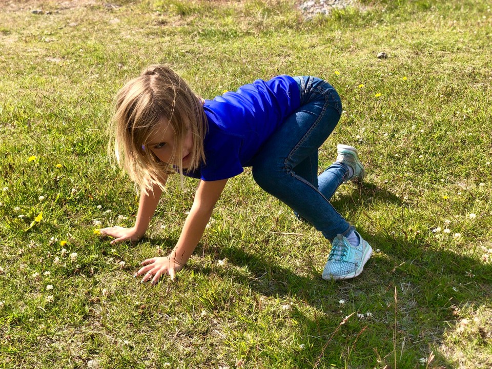 Island - Sveitarfélagið Skagafjörður - Freia und Lena spielen derweil ein wenig Spiderman...
