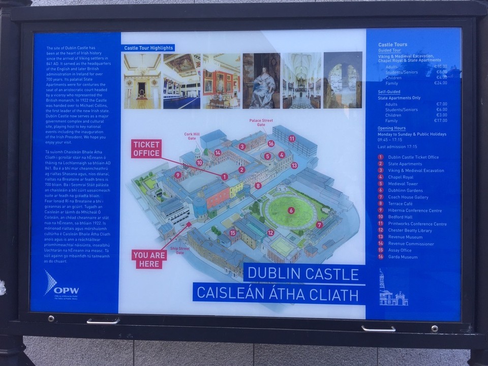  - Ireland, Dublin - Dublin Castle Map