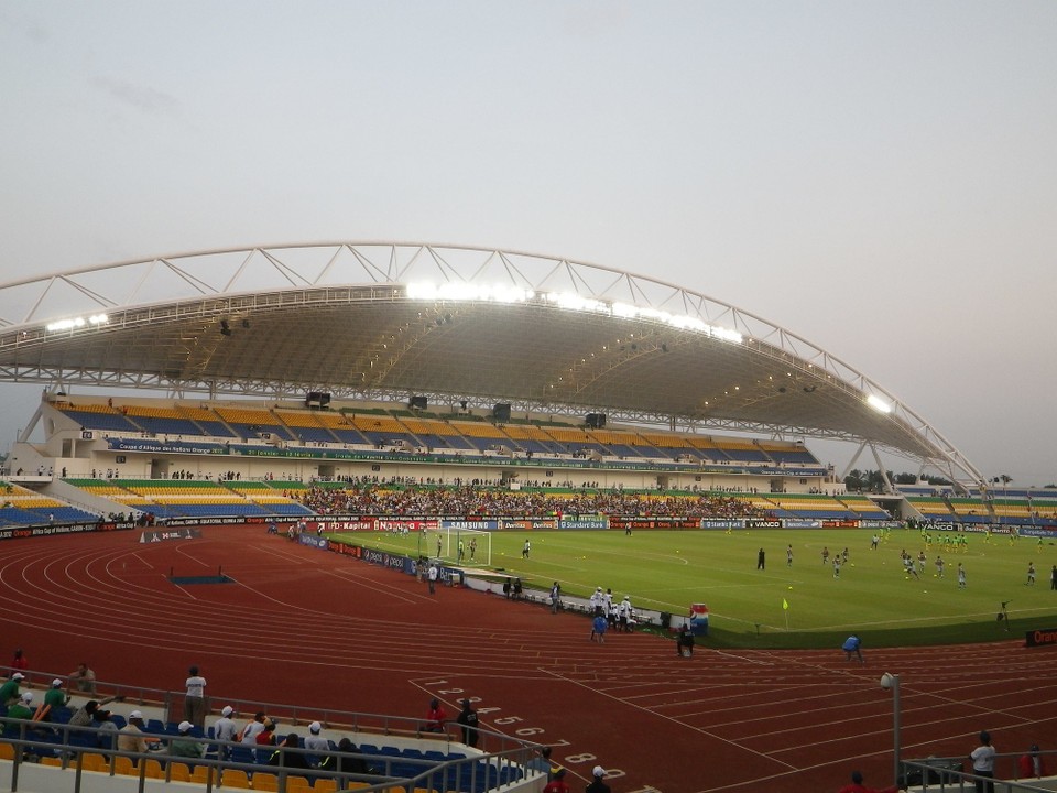 Gabun - Lambaréné - im Stadion