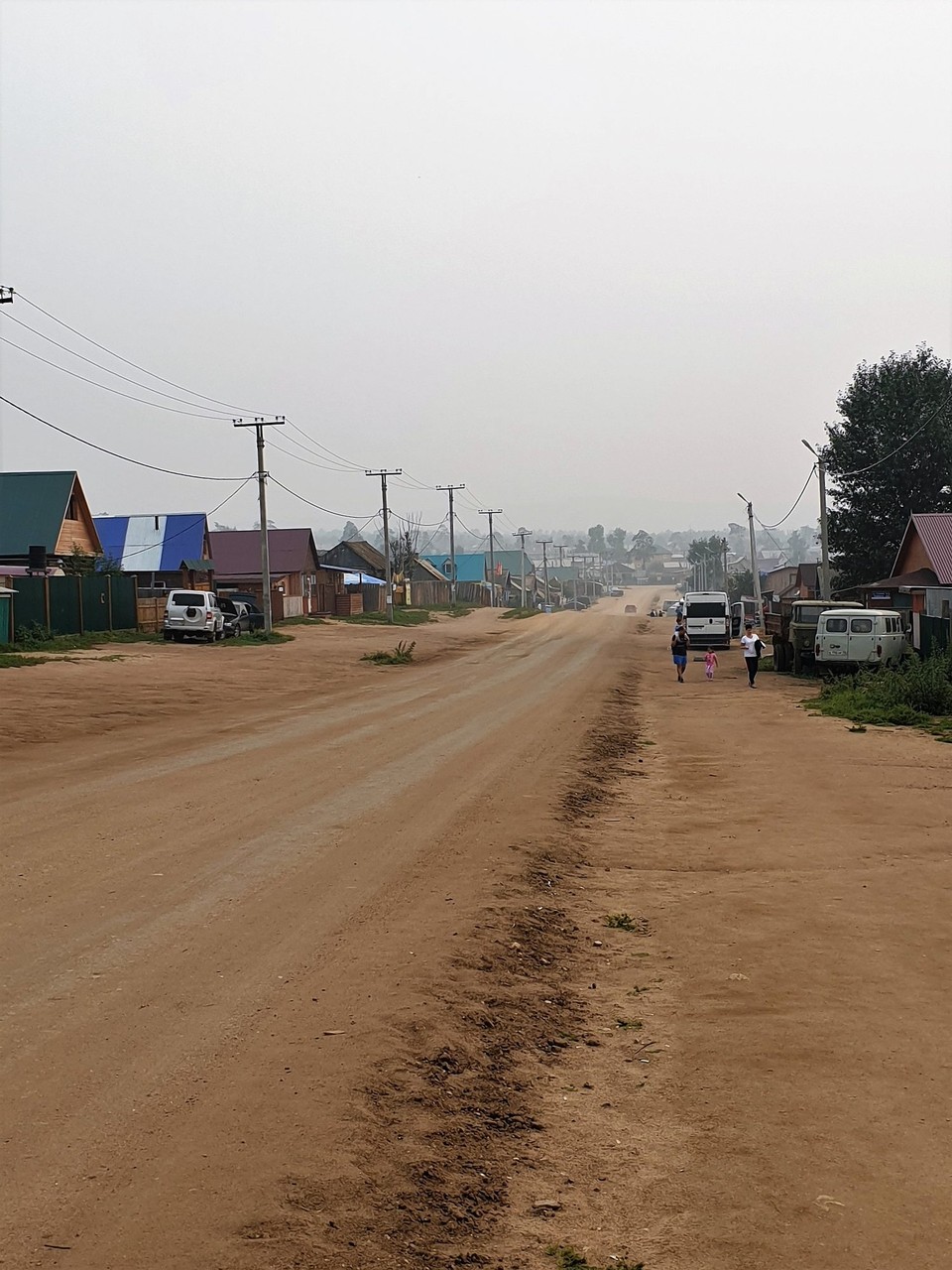 Russia - Lake Baikal - The main street in Khuzhir