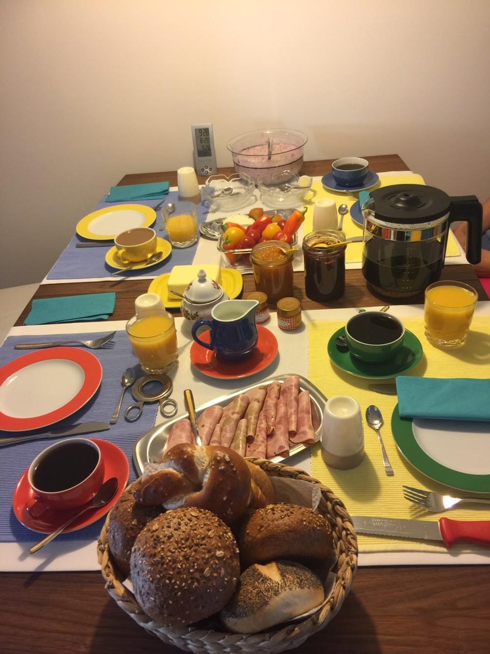 Germany - Ellwangen - A typical German breakfast. 