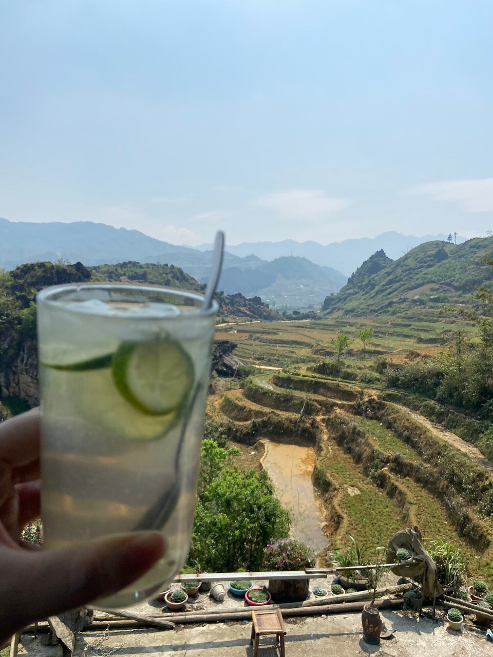 Vietnam - Sa Pa - We had a local lunch at that show with such a lovely view. I enjoyed every minute. 