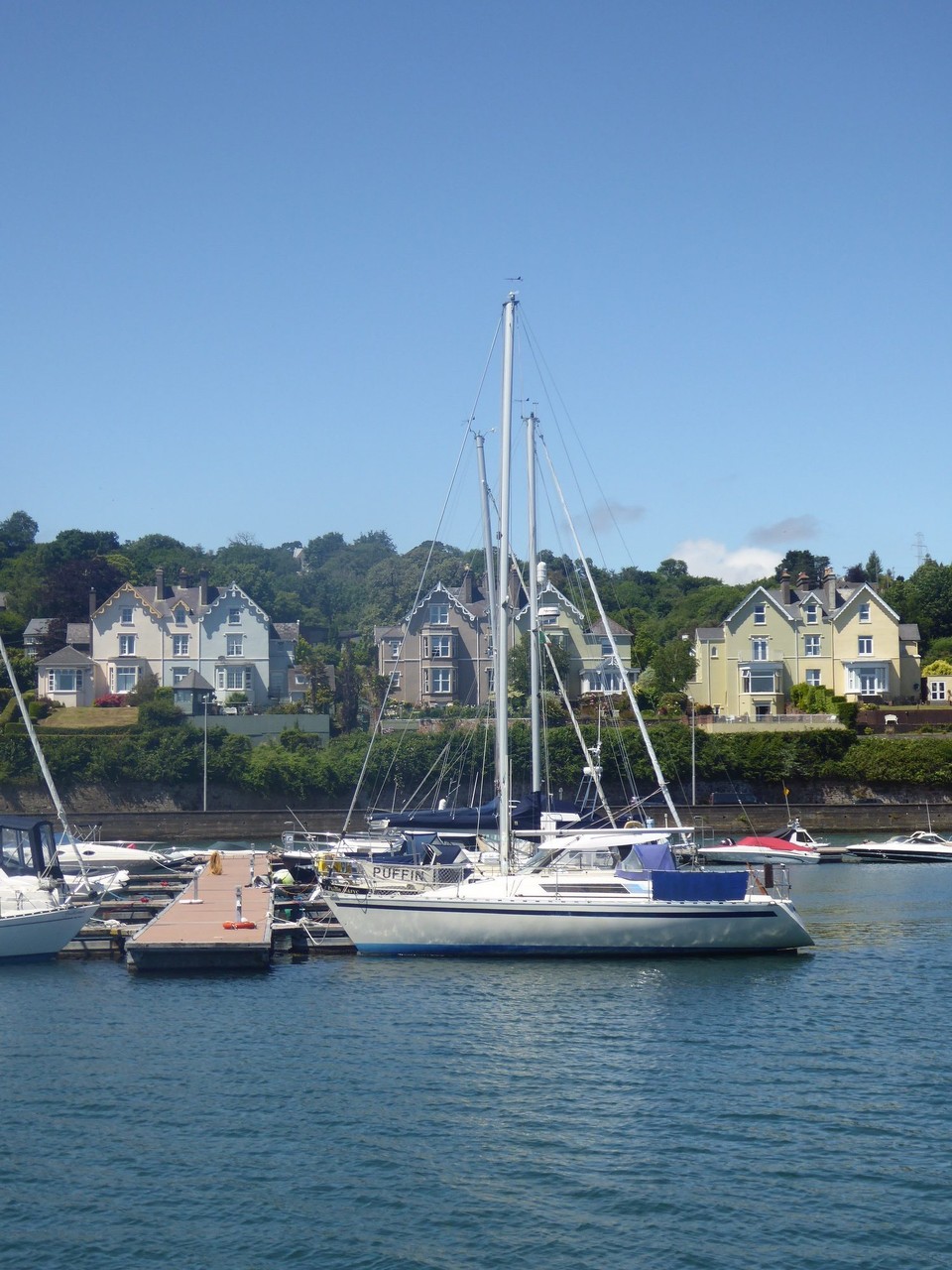 Ireland - Monkstown - Once again we spied Puffin amongst the other boats.  She is berthed here whilst John and Wendy have returned home for a few weeks.